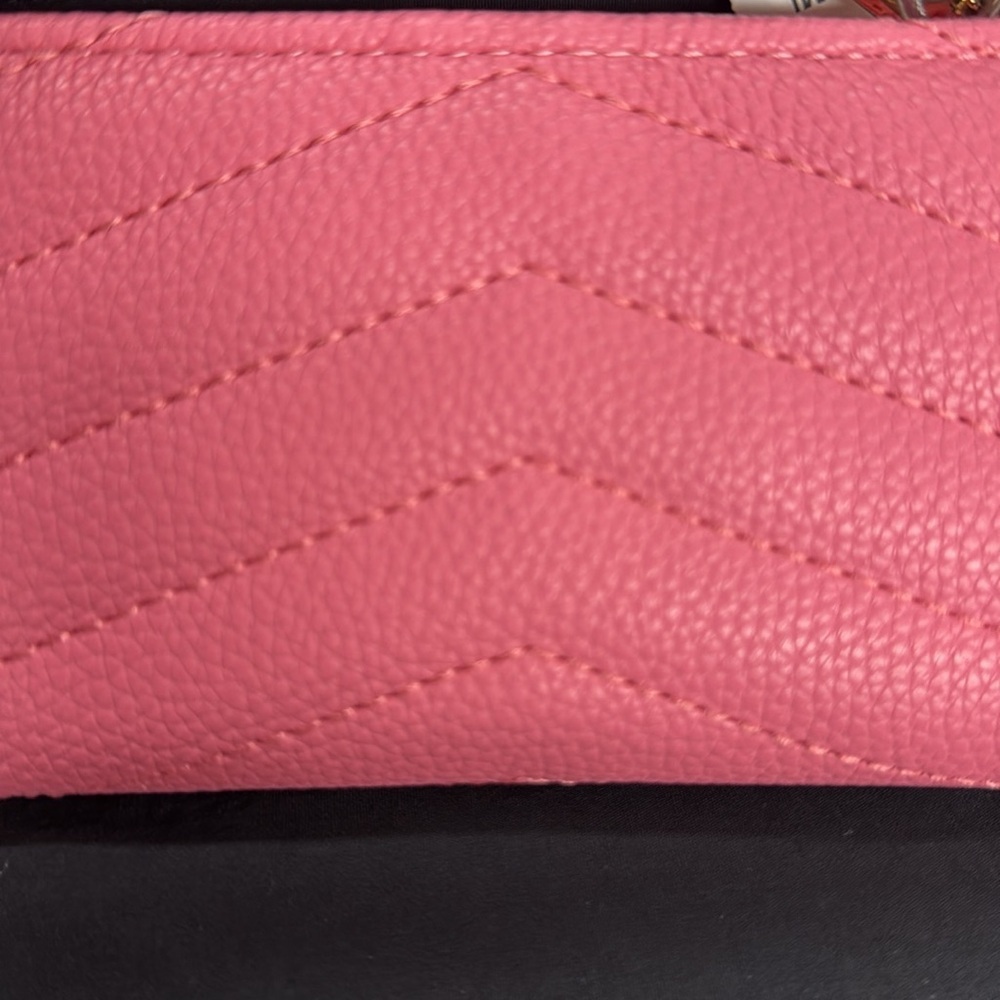 HALSTON Heritage Pink Quilted Wallet - Picture 3 of 5
